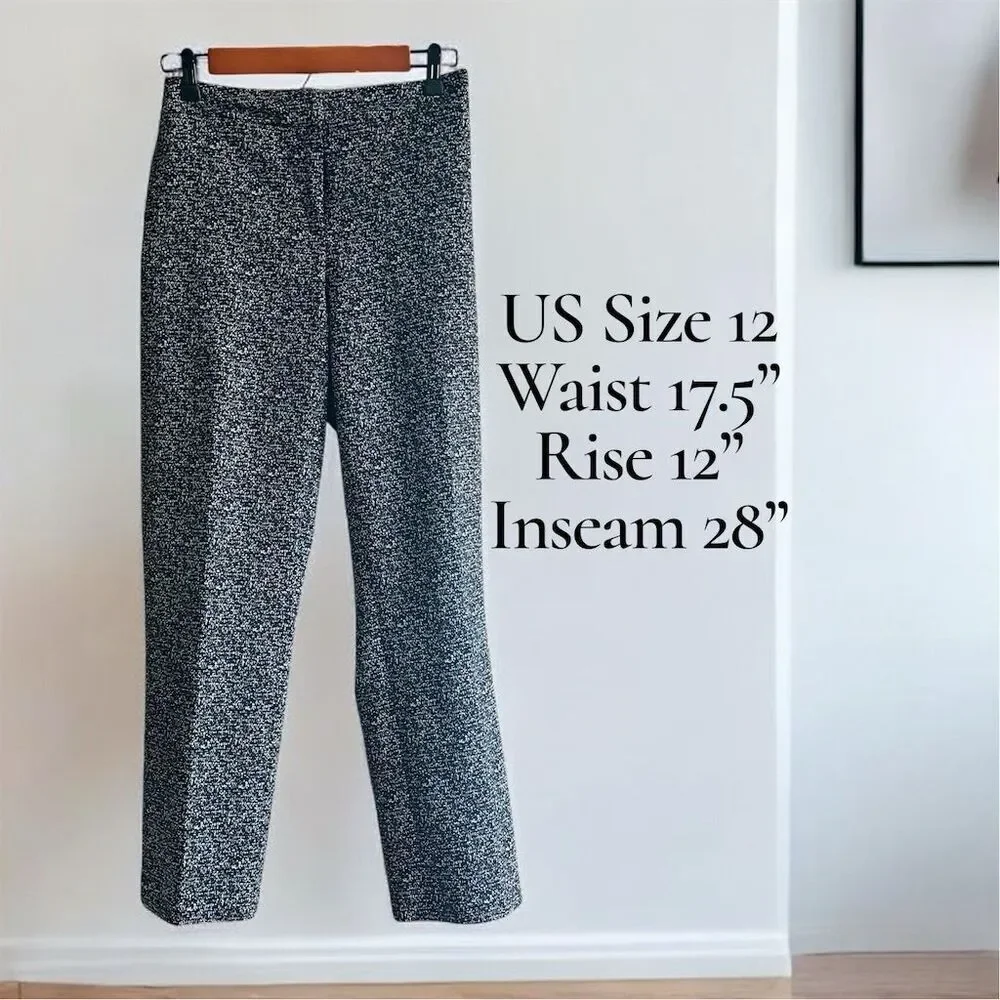 Carolina Belle Women's Ankle Pants Size 12 Black Geometric Casual